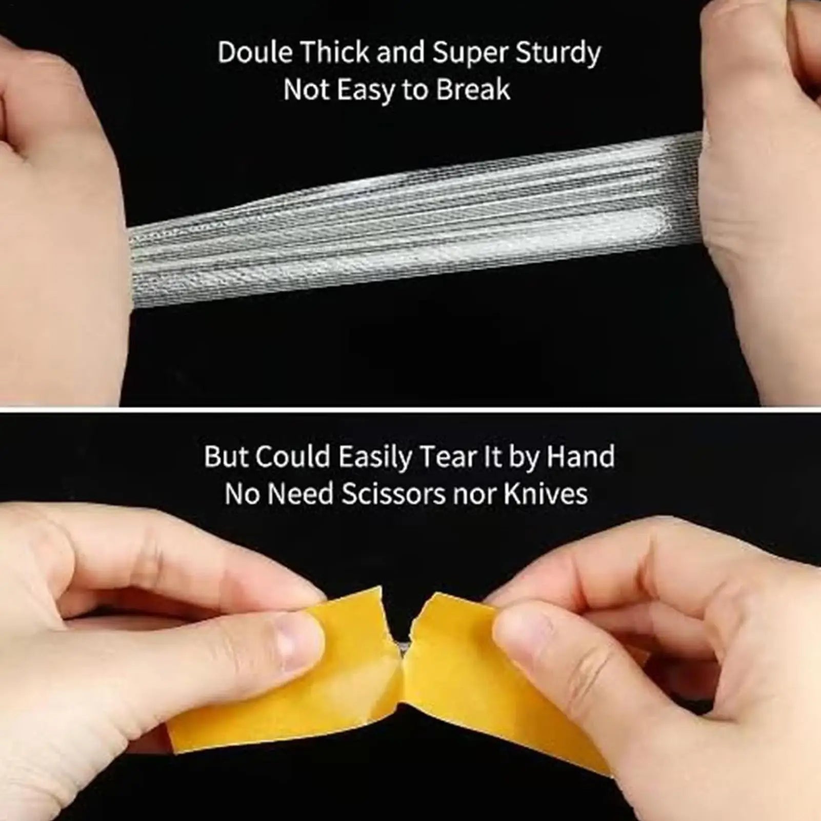 Double Sided Tape Mesh Adhesive Heavy Duty Removable Tear Resistant