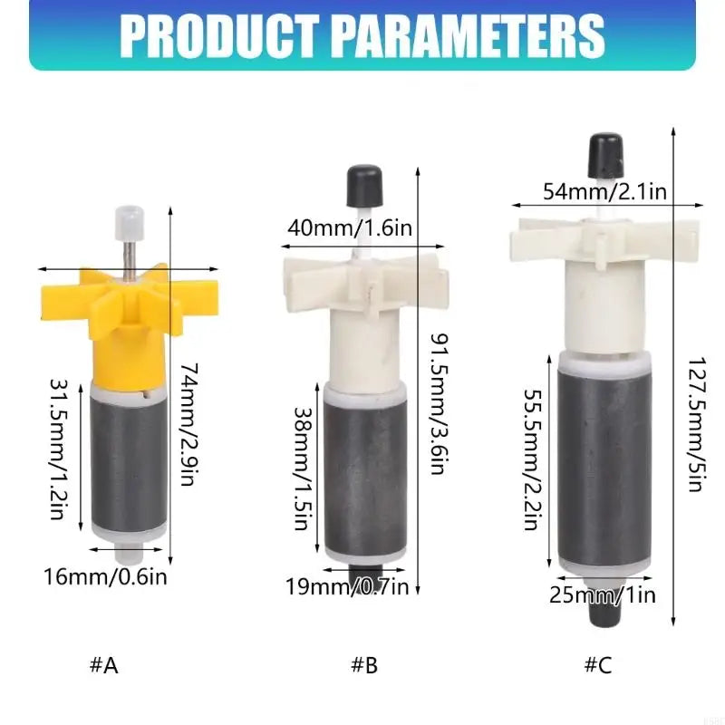 Plastic Replacement Impeller For Various Fish Tanks Pumps Quick Install Without Tool Zpaxo