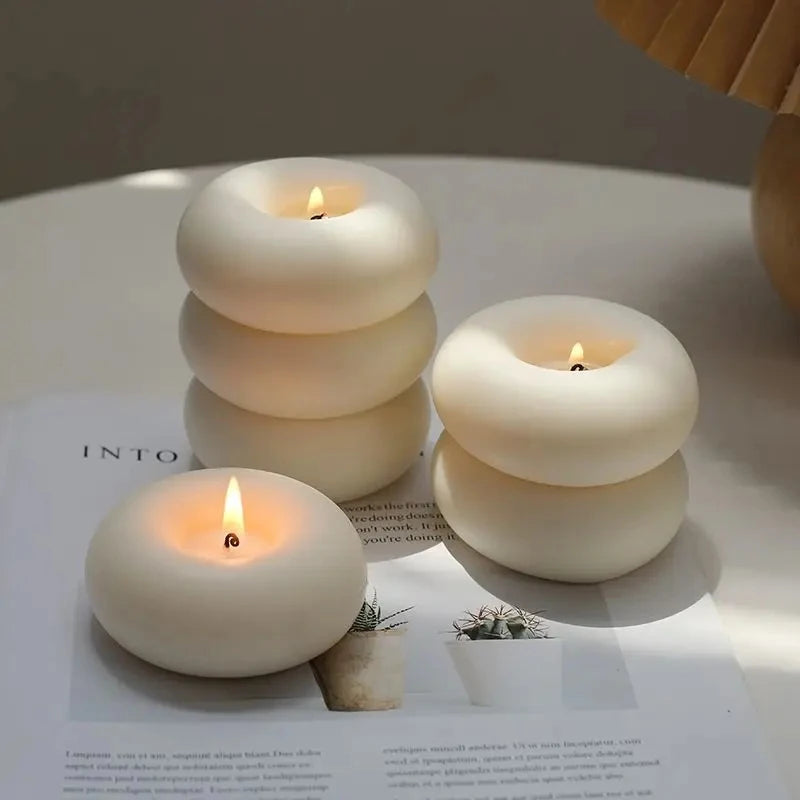 Nordic-style Donut Scented Candles Creative Soy Wax Decorations