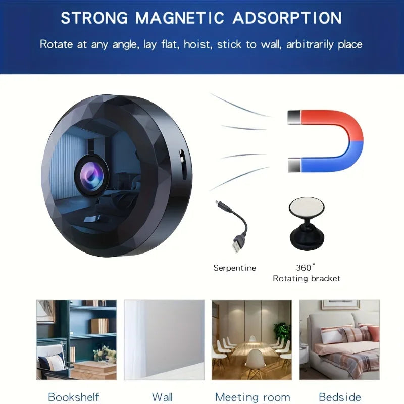 1080P HD Mini Wireless Wifi Camera Babymonitor Home Security Night