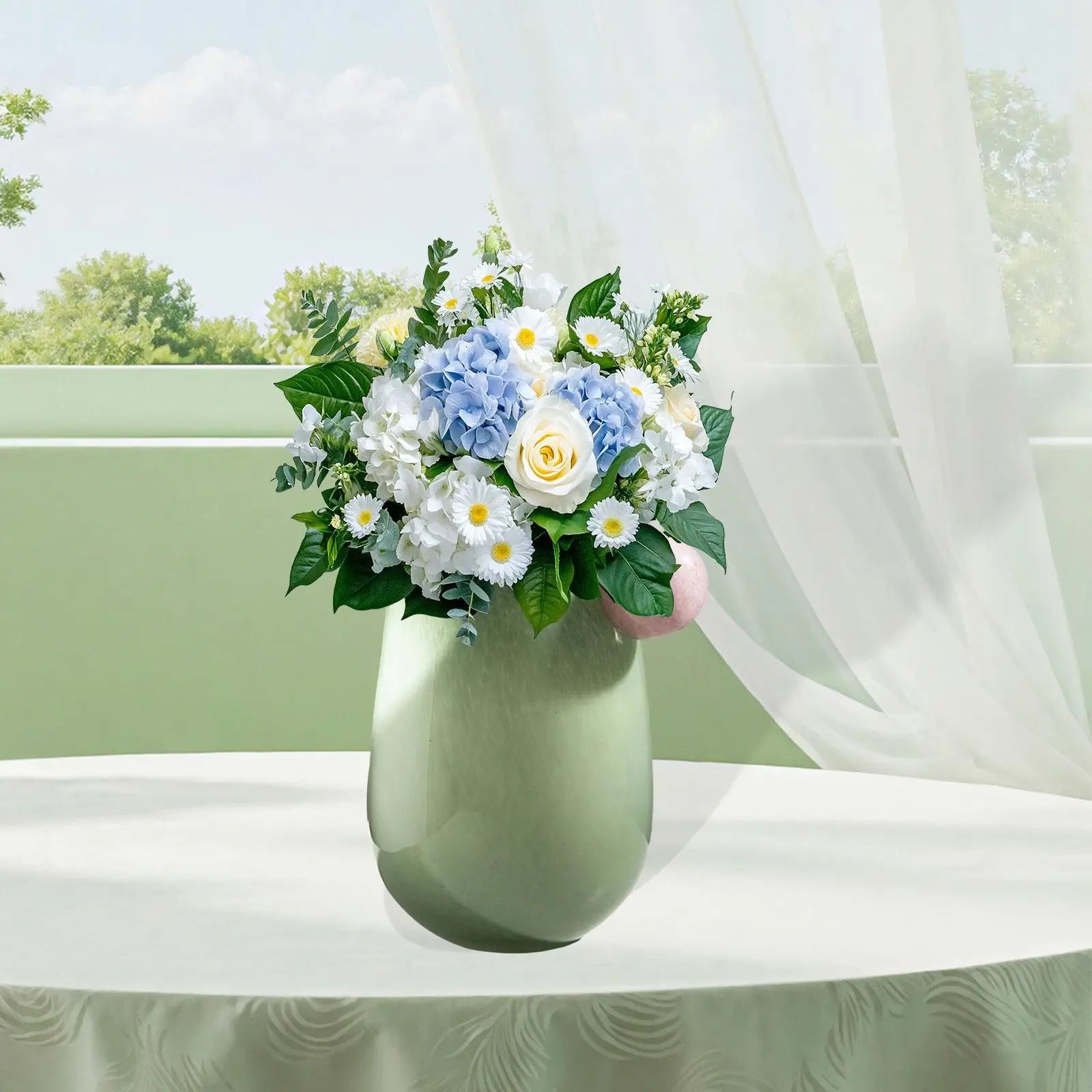 Elegant Glass Flower Vase – Minimalist Desktop Centerpiece Decor Glass Flower Vase Zpaxo Default Title