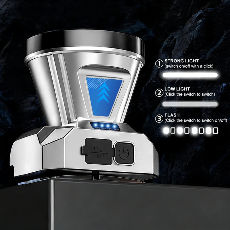 Headlight Strong Light Charging Bright Head Mounted Lighting Ultra