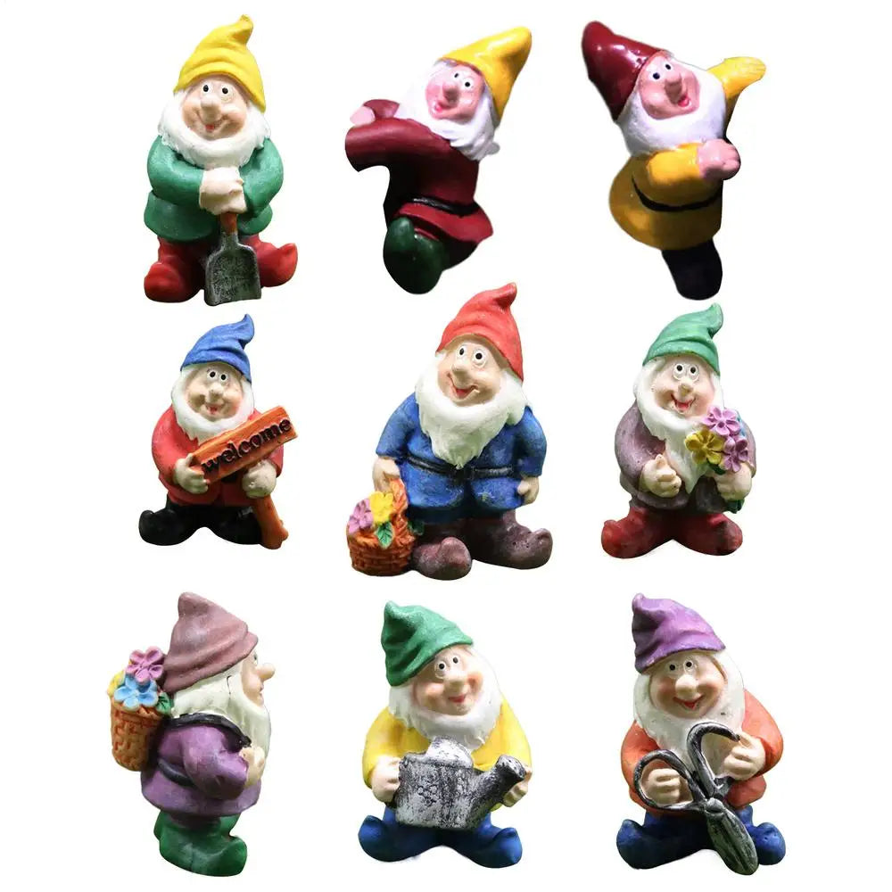 Gnome Figurine 8 Mini Fairy Garden Accessories Gnomes Sculpture
