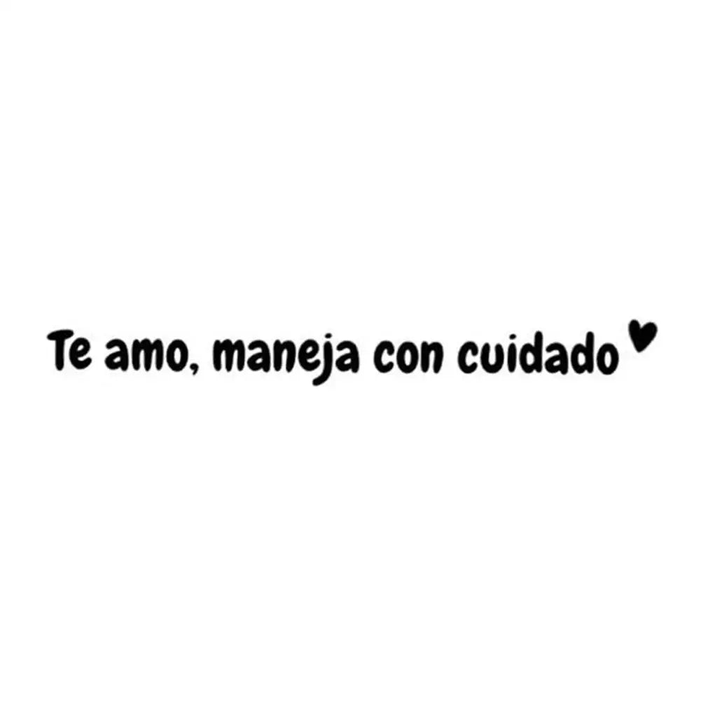 Spanish Drive Safe Rearview Mirror Vinyl Decal | Te Amo Sticker Vinyl Car Decal Zpaxo A