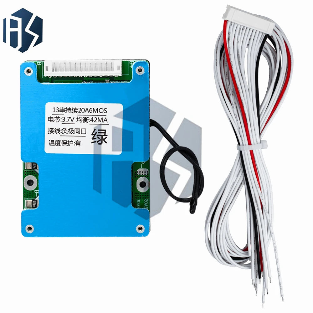 13S 48V 30A Lithium BMS PCB: High-Current Balance Board for 36V-58.8V Packs (Over-Current/Short-Circuit Protection) Zpaxo