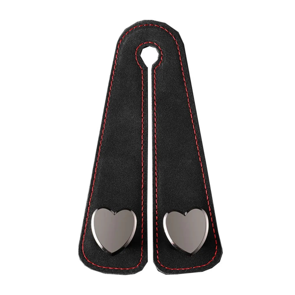Heart Shape Car Seat Headrest Hooks Double Hook Universal Rear Phone Zpaxo Black