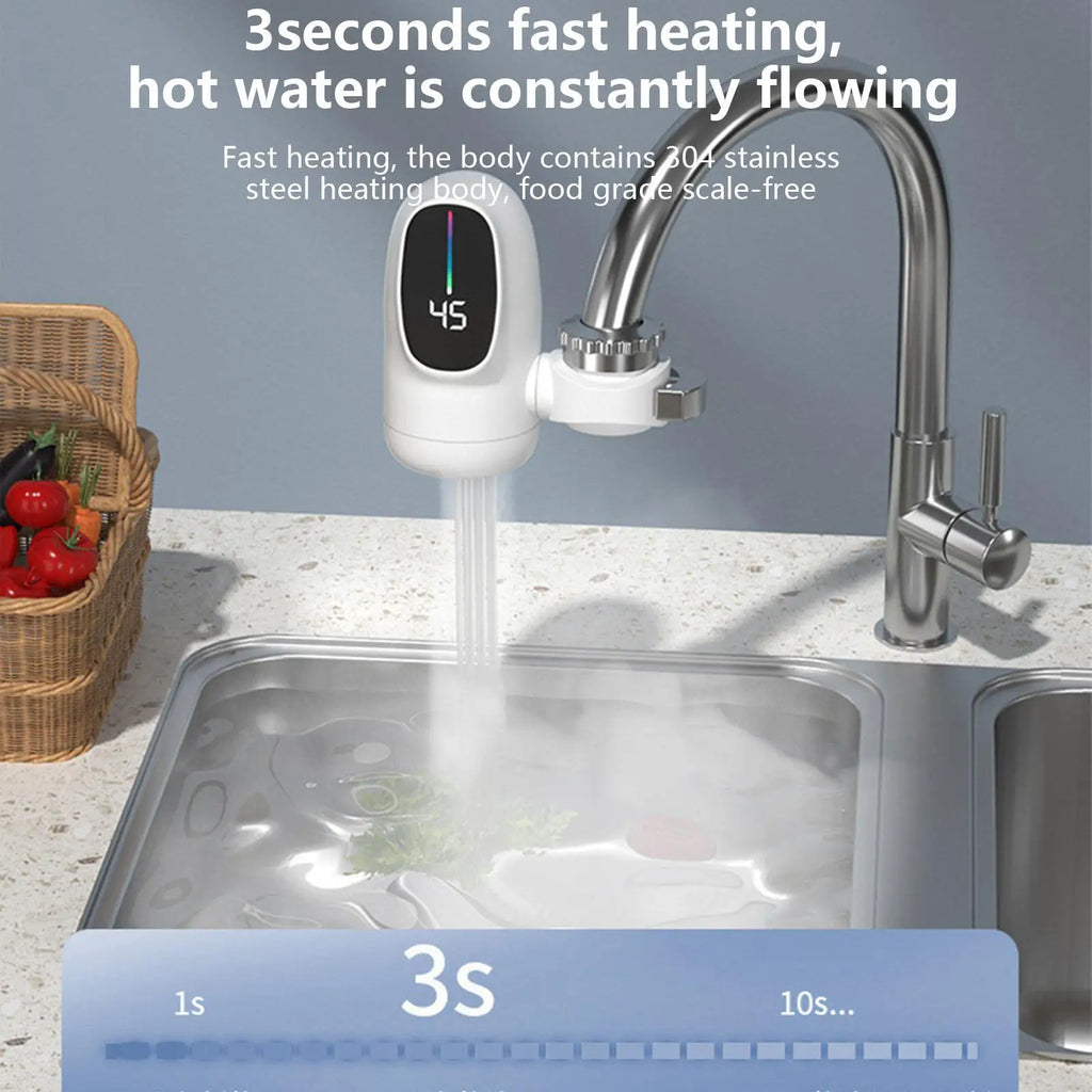 Instant Heating Electric Water Faucet Kitchen Bathroom Sink Tap