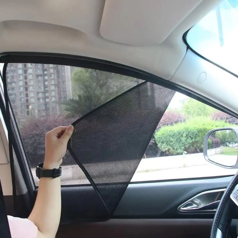 Magnetic Design Car Sunshade Folding Mesh Material UV Protection Zpaxo