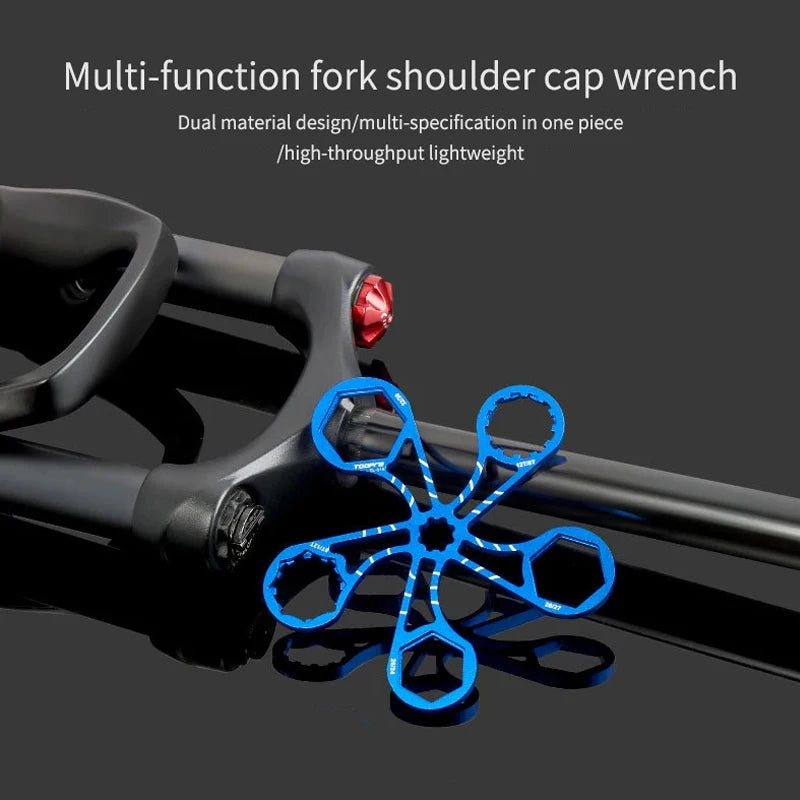 MTB Bike Bicycle Suspension Front Fork Cap Wrench Tool 8T/12T For SR Suntour XCR/XCT/XCM/RST 24/26mm 27/28mm 30/32mm Air Forks Zpaxo
