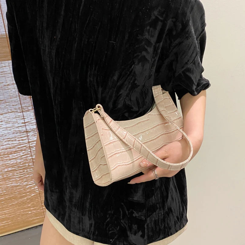 Alligator Pattern PU Leather Bag for Women Armpit Handbag Female Small Underarm Purse Shoulder Bag Women Hand Bag Purses Zpaxo