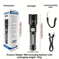 POCKETMAN 3800lm Rechargeable LED Flashlight – 5 Modes USB-C