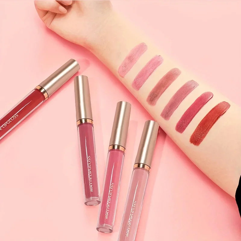 Matte Lip Gloss AB Two Sets Not Stained Cup Mouth Red Moisturizing
