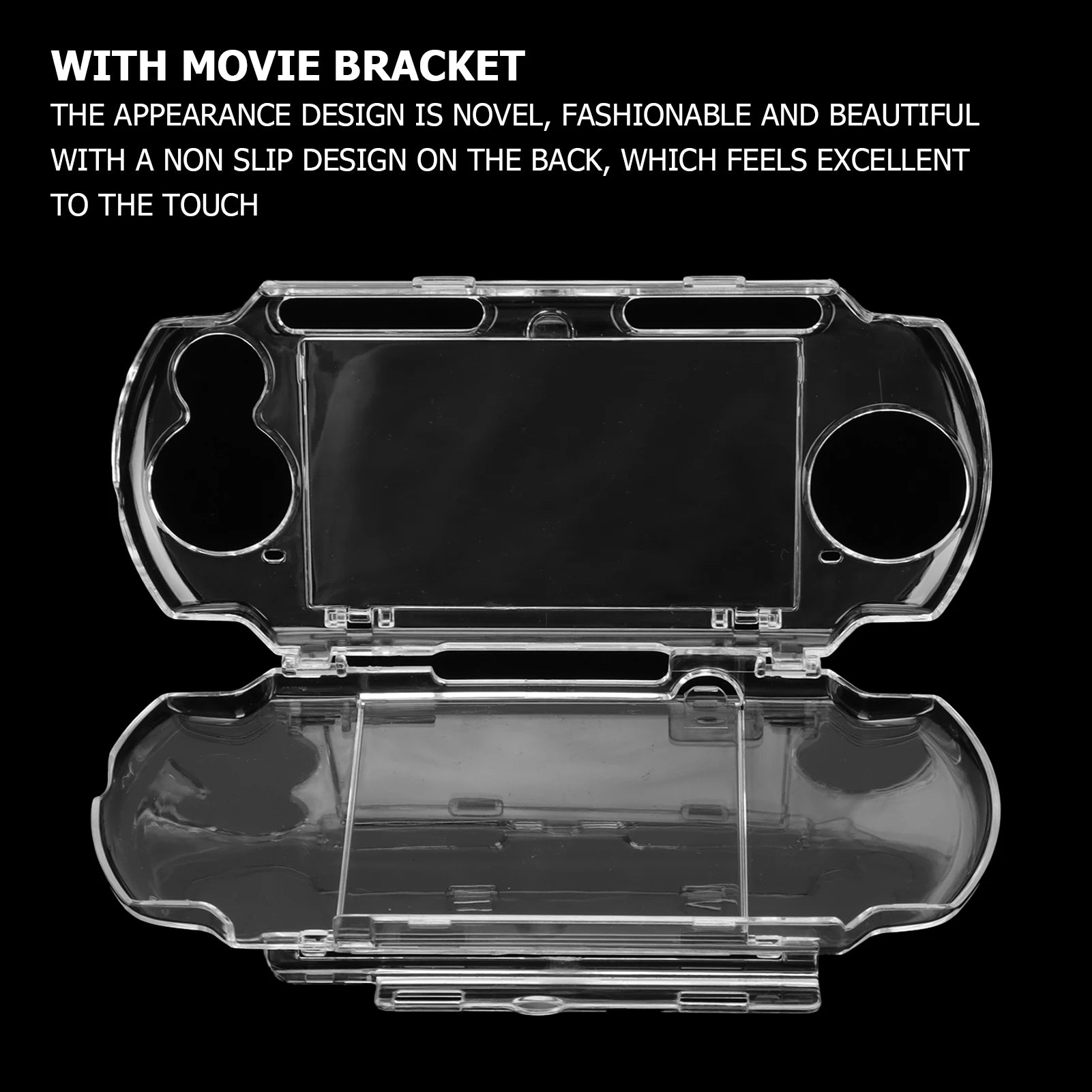 Universal Protector with Movie Bracket Protective Case Stylish Prevent Slipping Shockproof Transparent Protective Shellfor PSP Zpaxo