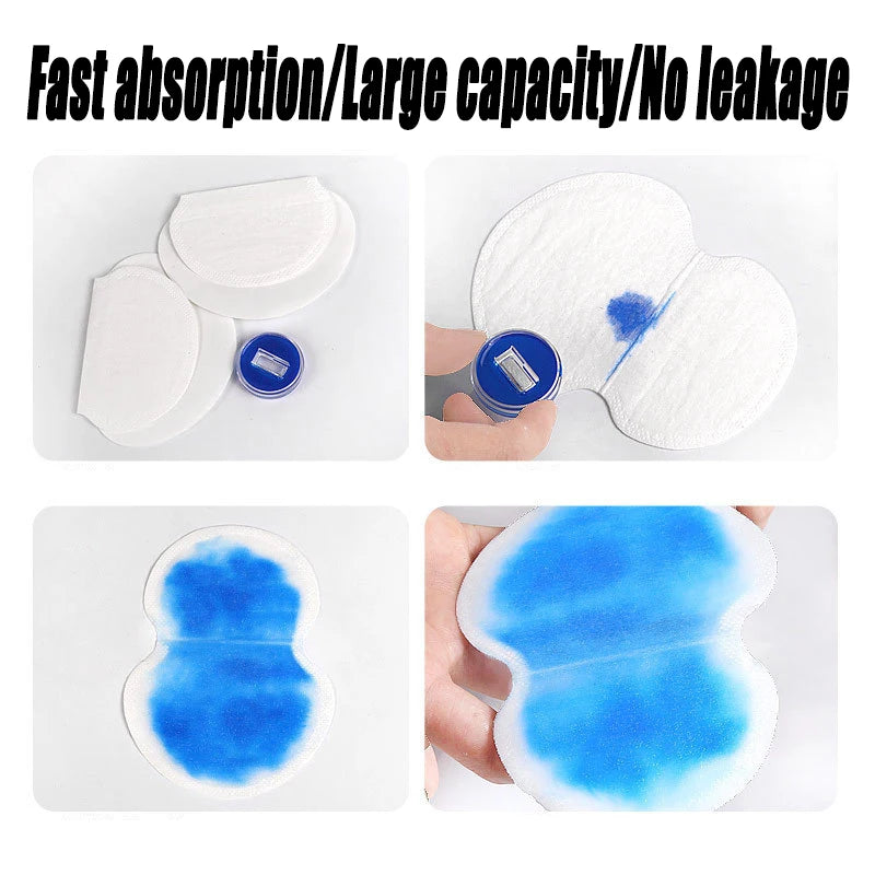 50Pcs Armpit Sweat Pads Underarm Ultra-thin Breathable Disposable Pad Summer Armpit Care Absorbing Deodorant Pads for Women Men Zpaxo