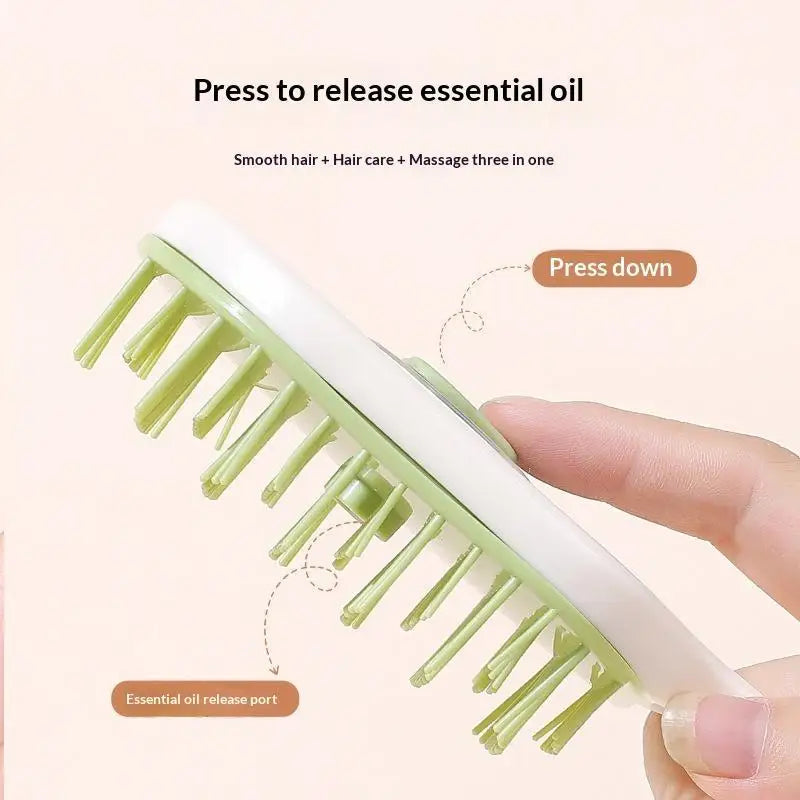 3-in-1 Scalp Massage Brush – Oil Applicator & Detangler
