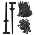 Car Repair Cable Tie Buckle 100X Holders UV-Resistant Nylon Heavy