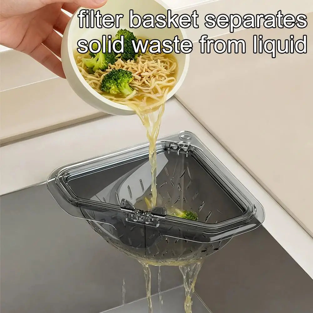 Magnetic Corner Sink Drain Basket – No-Drill Food Strainer Sink Drain Basket Zpaxo