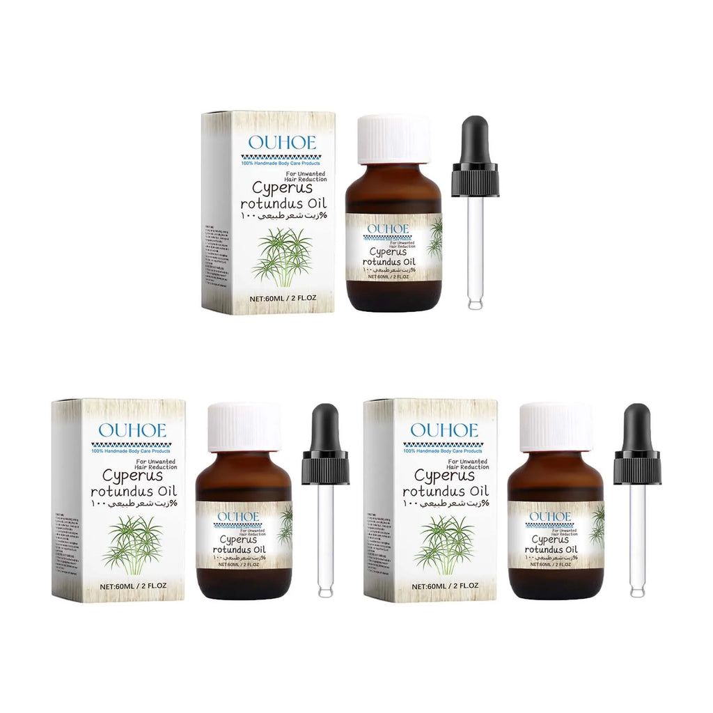 Cyperus Rotundus Hair Inhibitor Oil – Body Hair Removal Serum Hair Inhibitor Serum Zpaxo 3Pcs
