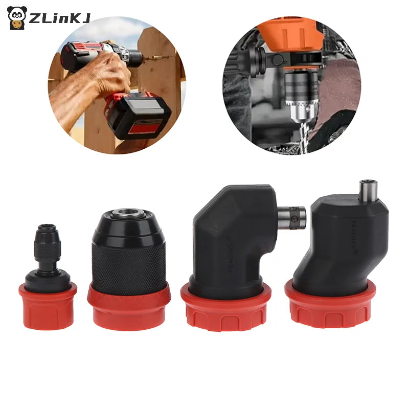 ▶1Pcs Quick-Release Drill Conversion Chuck For 6.35mm Hex Bits Compatible With Corded And Cordless Electric Drills Zpaxo