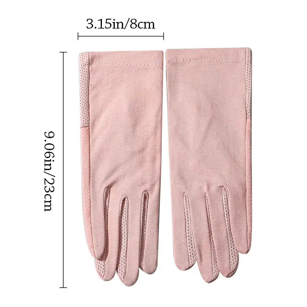 UV Protection Summer Sunscreen Gloves Touch Screen Breathable Anti-UV Mittens Slip Resistant Elastic Cycling Driving Gloves Zpaxo