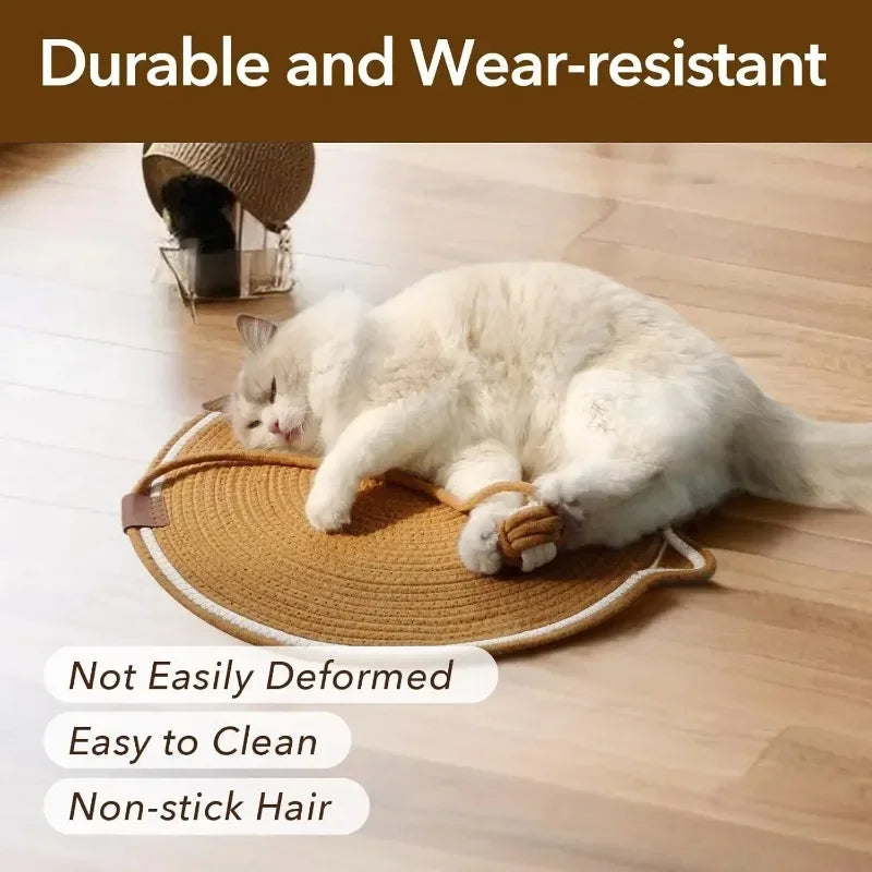 Cat Scratching Mat with Toy Ball – Soft All-Season Pet Bed