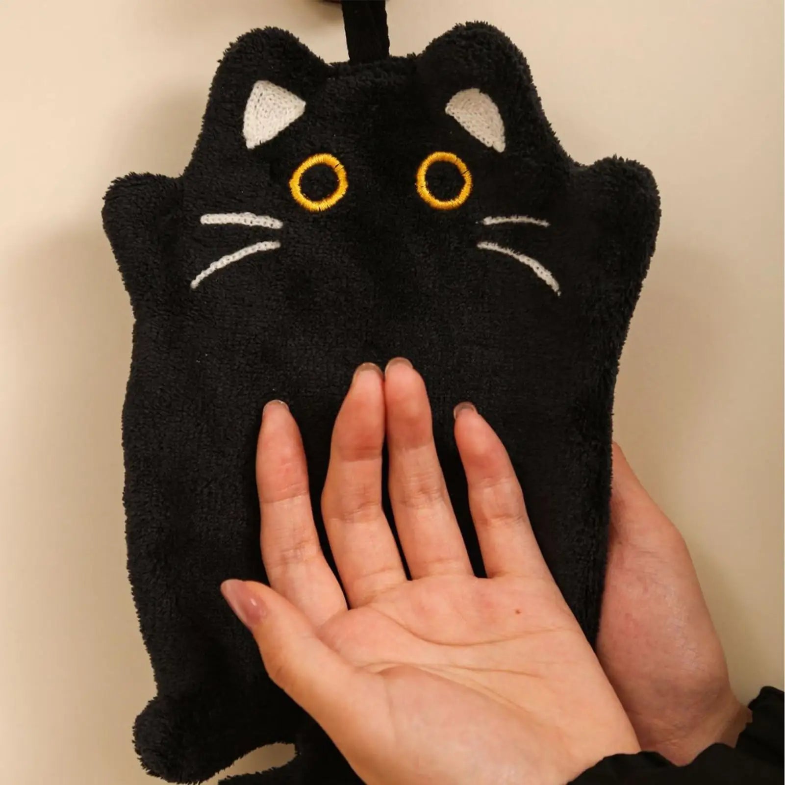 Cute Cat Hand Towel – Soft Coral Fleece Hanging Washcloth Decorative Hand Towel Zpaxo