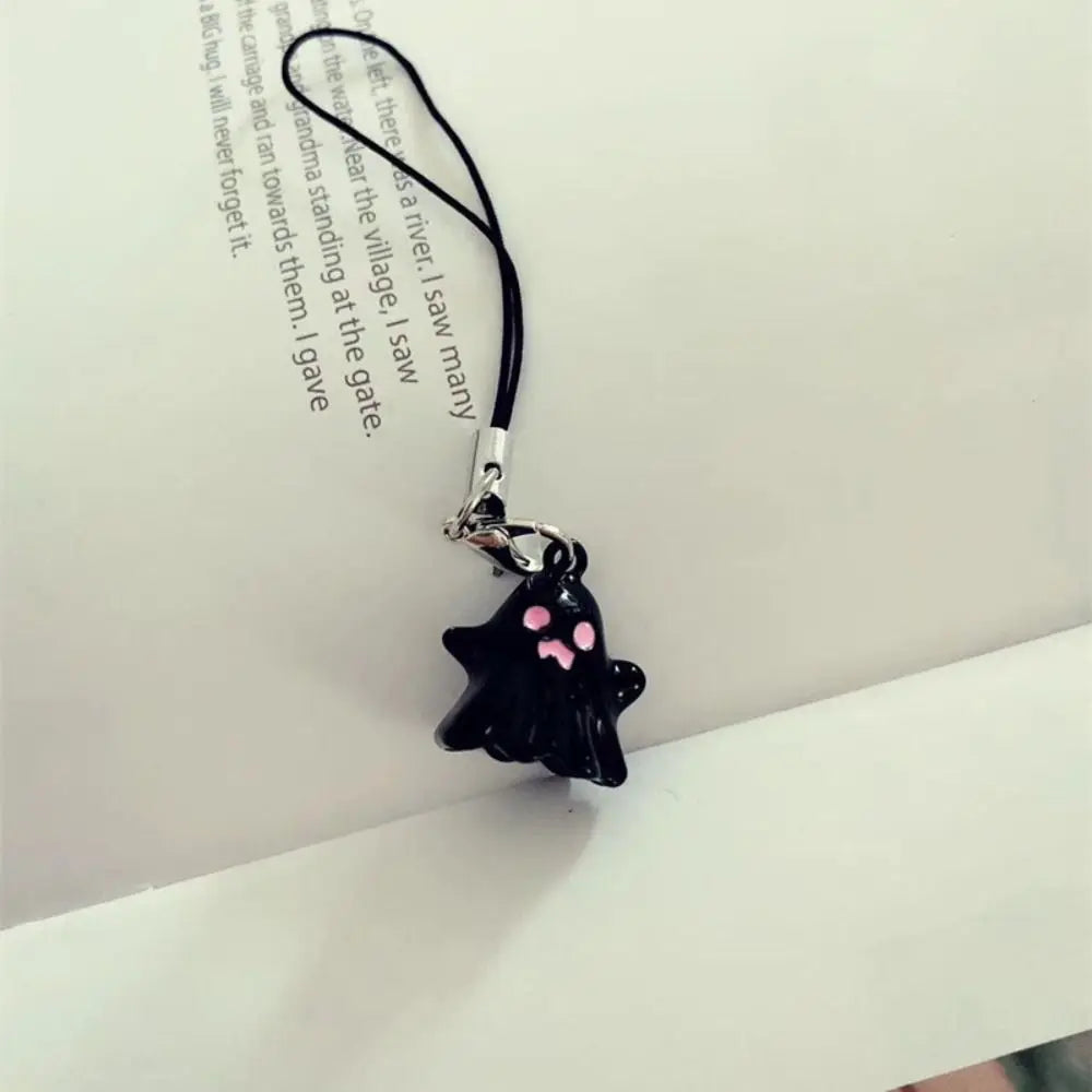 3pcs Fashion Cartoon Halloween Ghost Keychain Cute Funny Heart Phone Lanyard Ornaments Bag Hanging Car Keyring Key Decor Zpaxo