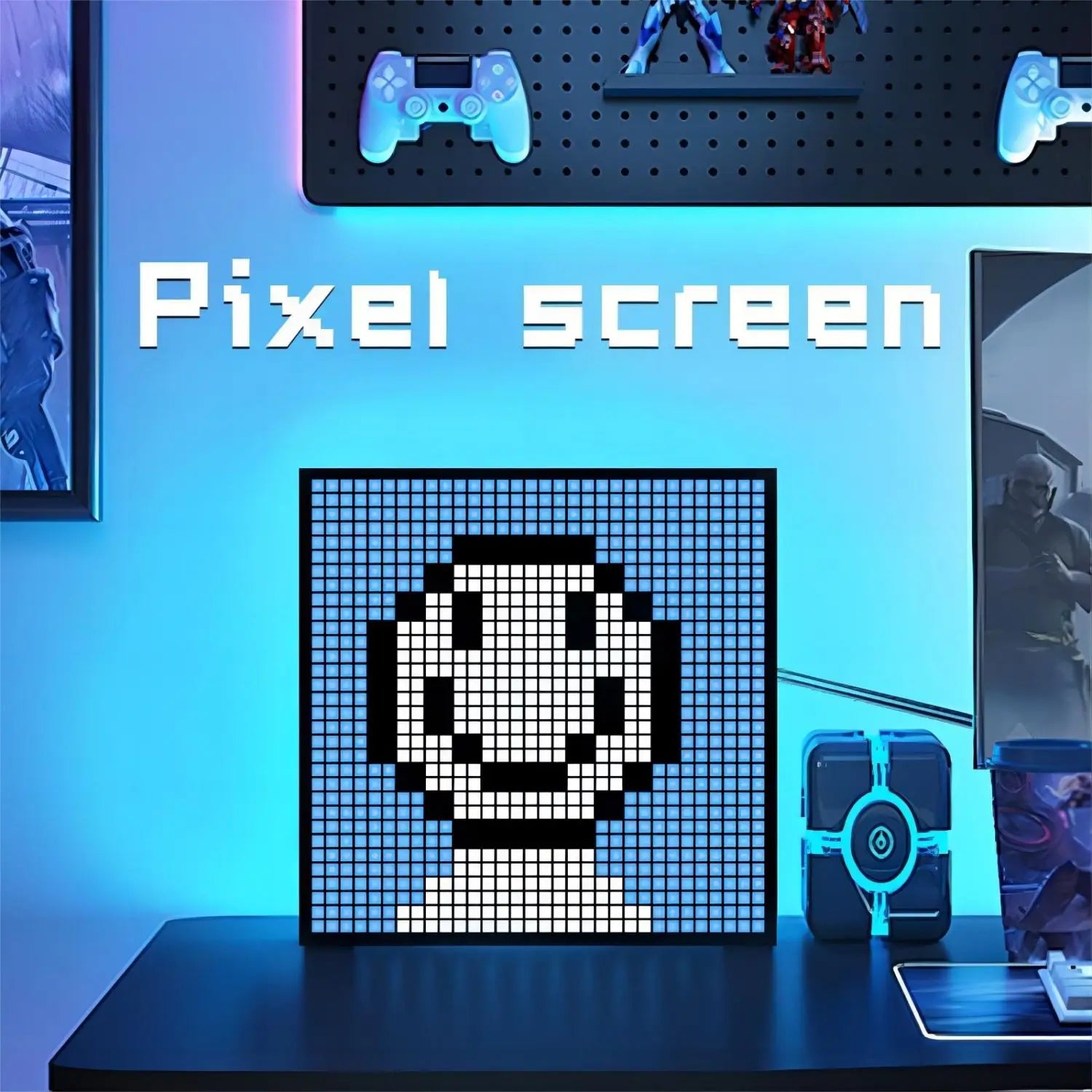 Smart LED Matrix Pixel Display RGB DIY Graffiti Bluetooth App Control Art Display For Gaming Room Decor Cool Animation Frame Zpaxo