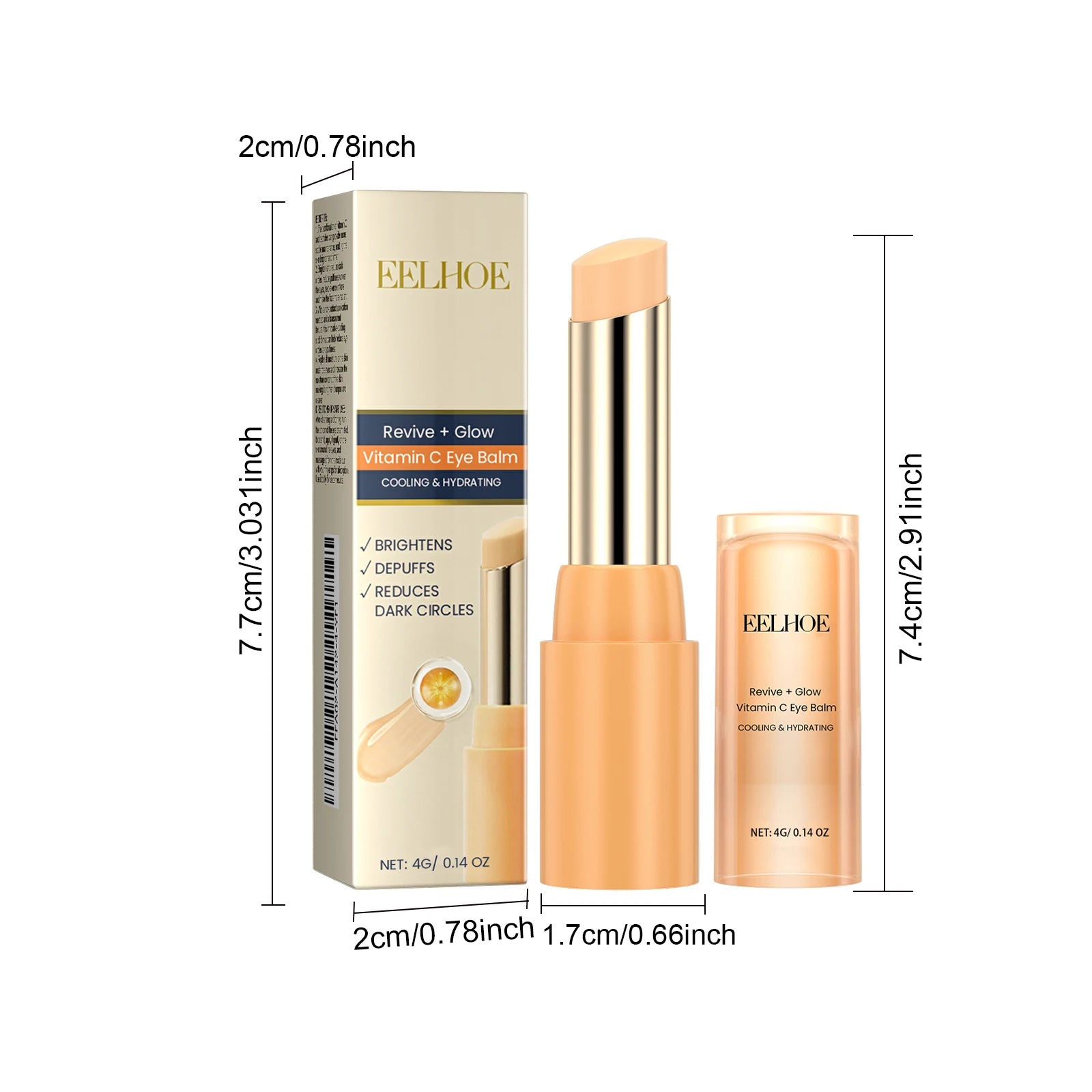 Vitamin C Eye Balm – Dark Circles, Bags & Fine Lines Eye Cream Stick Zpaxo