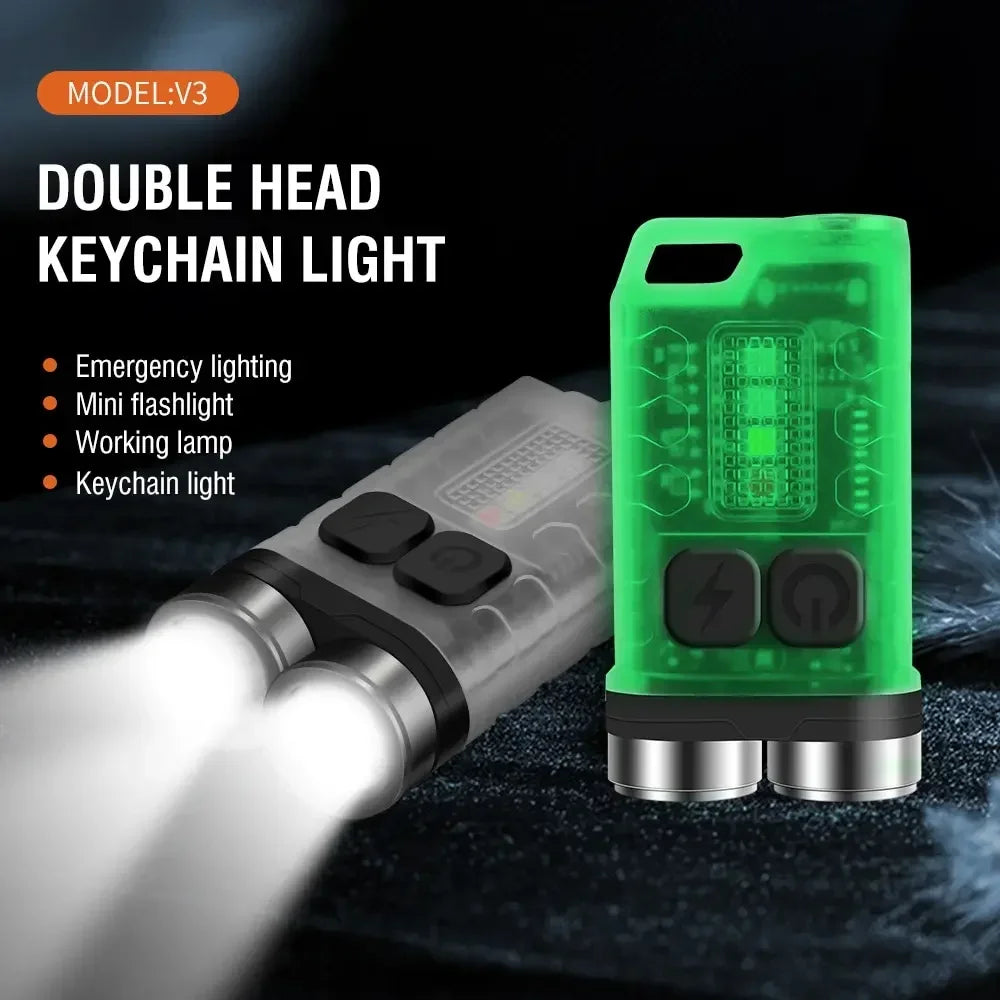 ESMARTER Mini LED Keychain Flashlight – USB-C Rechargeable Torch