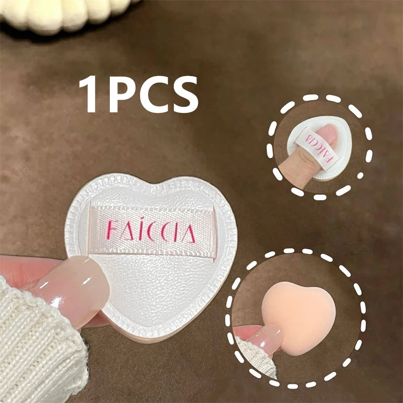 1 2 Love Mini Finger Puff Cotton Candy Air Cushion Sponge Blusher Zpaxo 1PCS