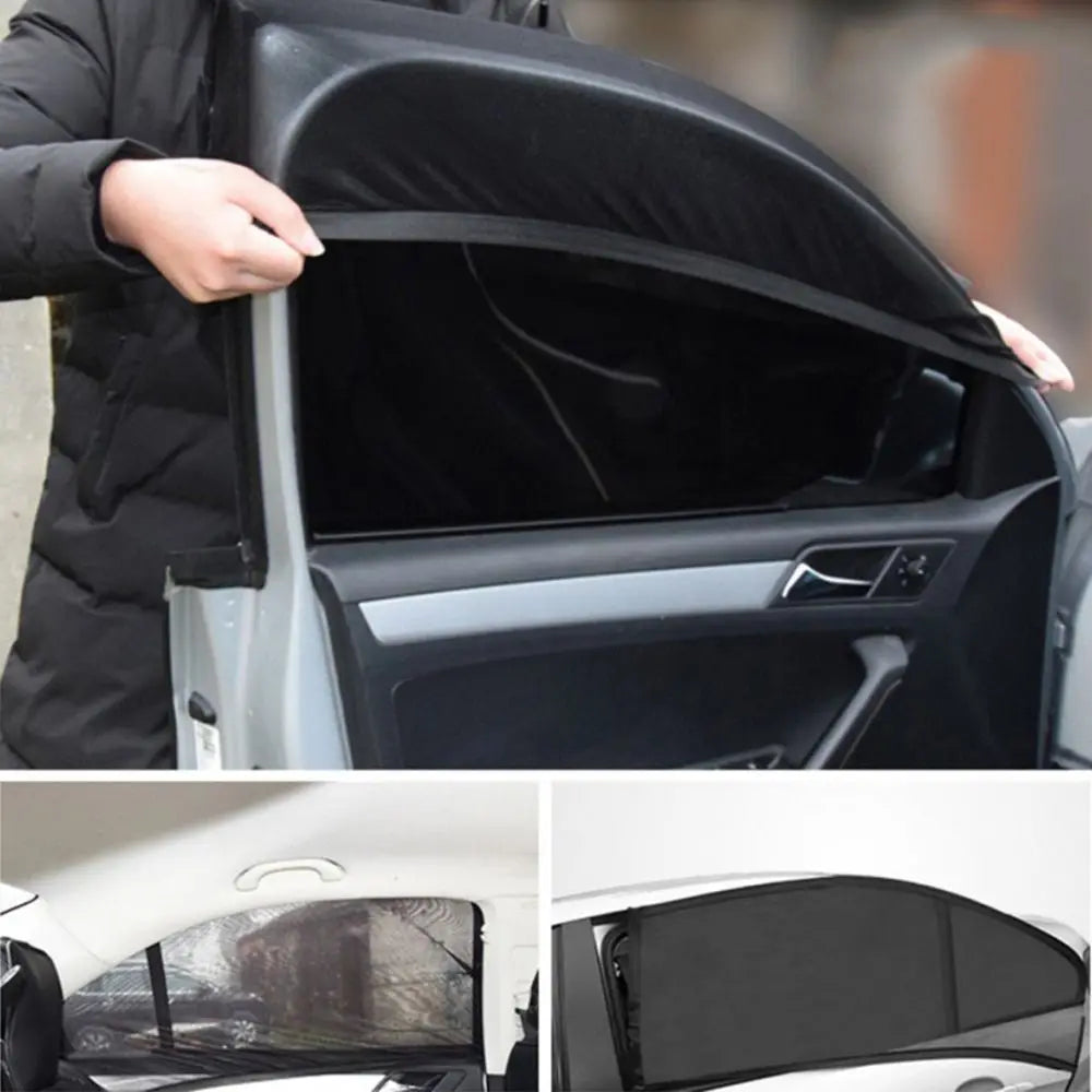 Block Sunlight Car Window Cover Mesh Flexible Sunshade Foldable Sun Zpaxo