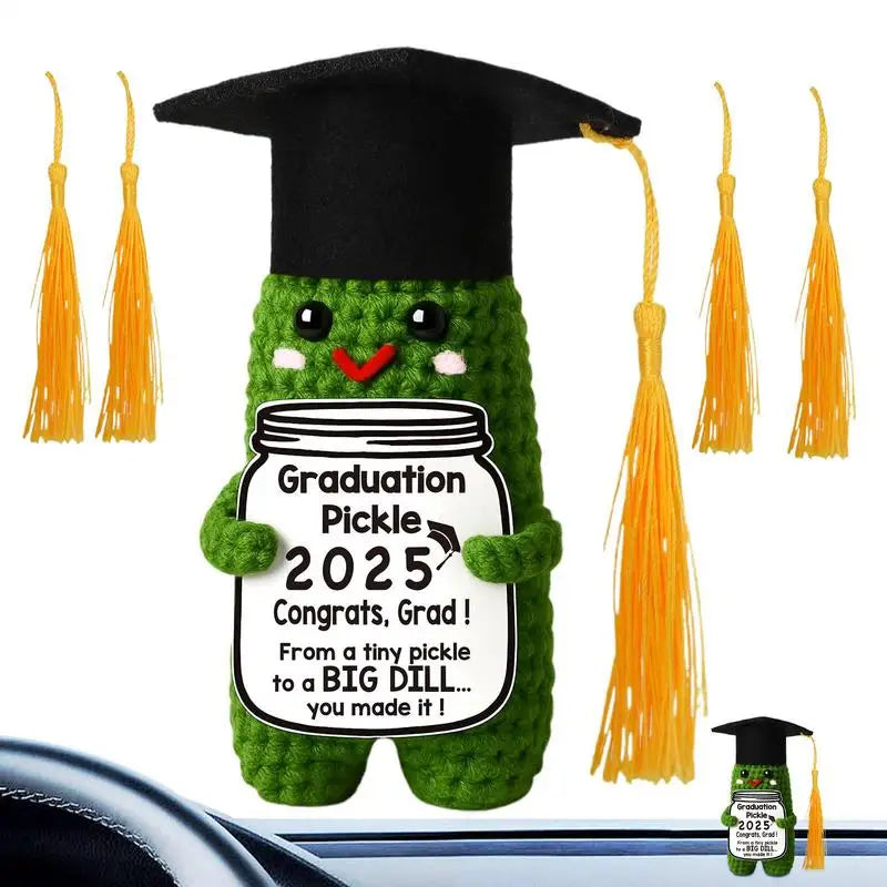 Crochet Toys Motivational Support With 5 Color Tassels Knitted Graduation Toy With Encouragement Card Desk Ornament For High Zpaxo United States