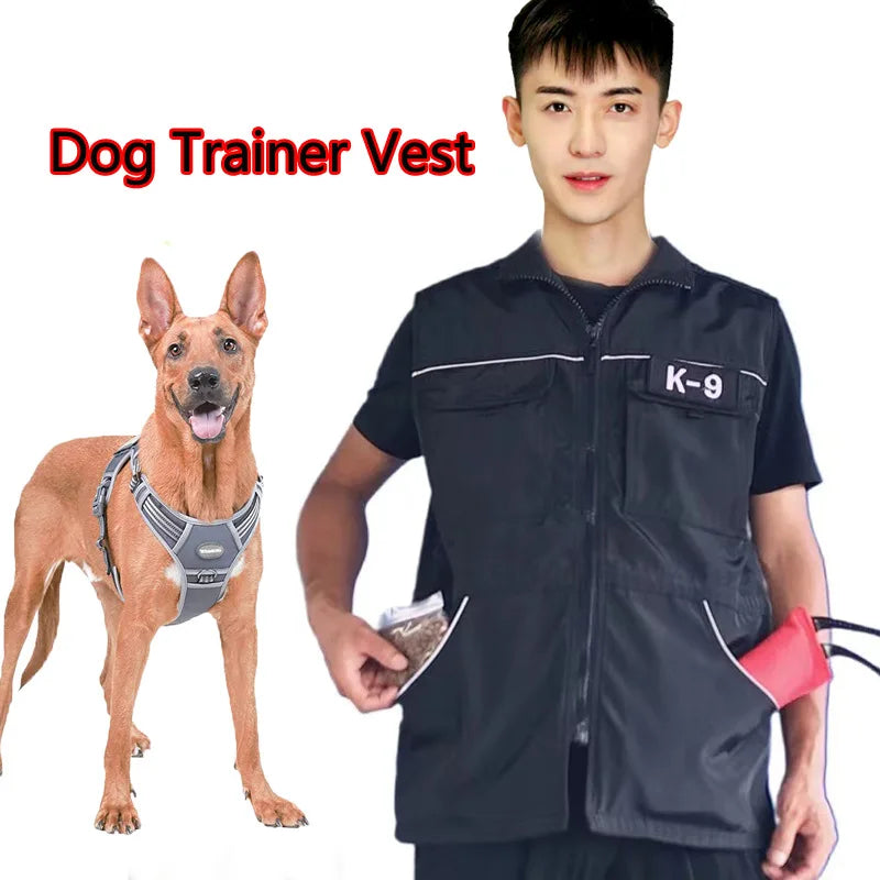 Men's Dog Trainer Vest Pocket Multi-functional Agility Training