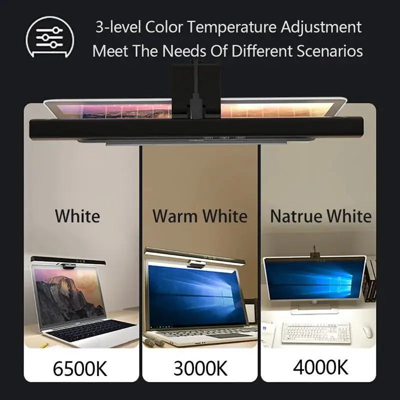 LED Laptop Computer Screen Light USB-C Power Supply Touch Control