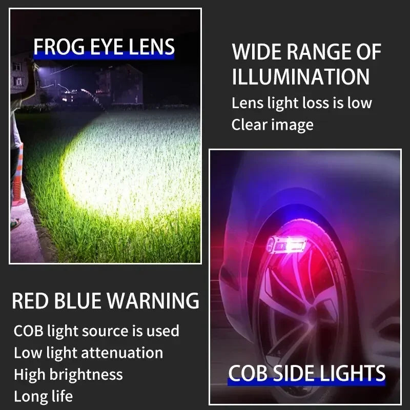 5-in-1 LED Keychain Flashlight – SOS Alarm, Magnet & Power Bank