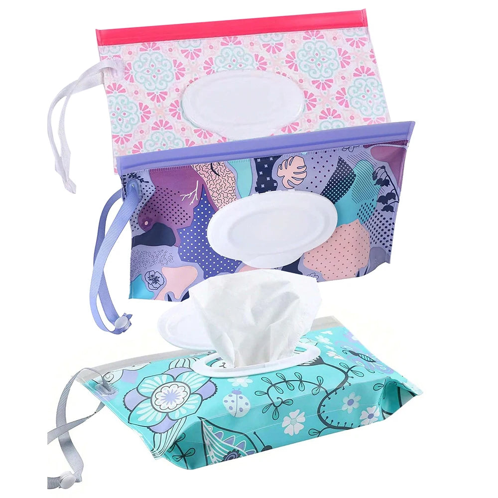 1/2/3/4Pcs Portable Wet Wipes Box Baby Wipe Dispenser Travel Refillable Wet Wipe Container Zpaxo