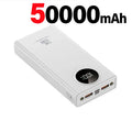 120W Power Banksuper Fast Charging 80000mah Ultralarge Capacity Zpaxo White 50000mAh