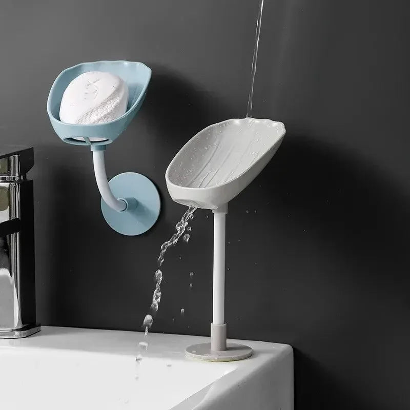 Upgraded Soap Box Drainage Double Grid Rack Wall Mounted Toilet Cover