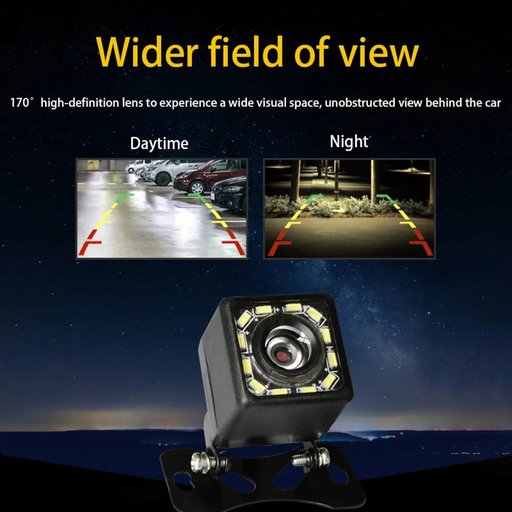 Car Rear View Camera LED Night Vision Reversing Auto Parking Monitor CCD Waterproof 170° HD Video Support Monitor Auto Tools Zpaxo