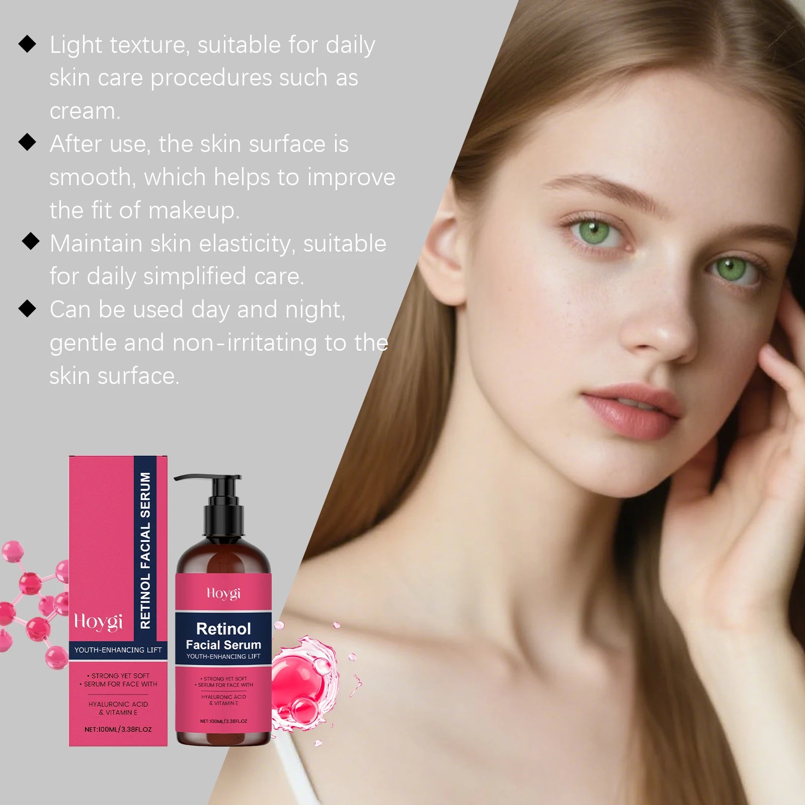 Hoygi Retinol Face Serum – Anti-Wrinkle Firming 100ml Retinol Face Serum Zpaxo