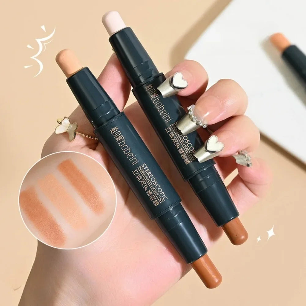 Double-head Highlighter Concealer Trimming Stick Nose Shadow Cream Zpaxo