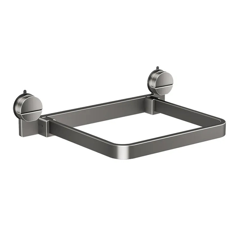 Toilet suction cup folding basin holder bathroom non perforated basin storage rack bathroom toilet storage rack Zpaxo GRAY 1PC