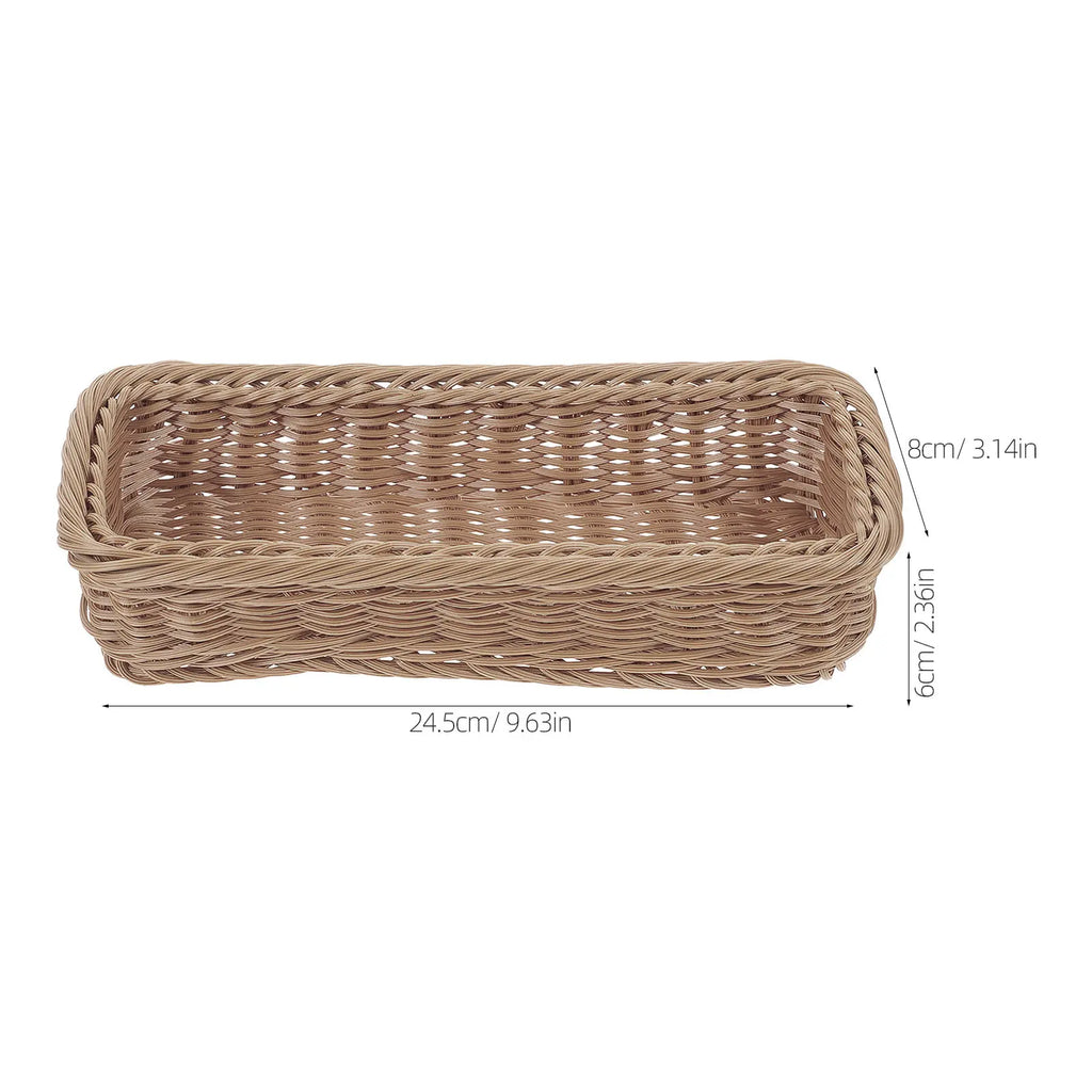Exquisite Woven Plastic Basket Multipurpose Sundry Storage Cutlery