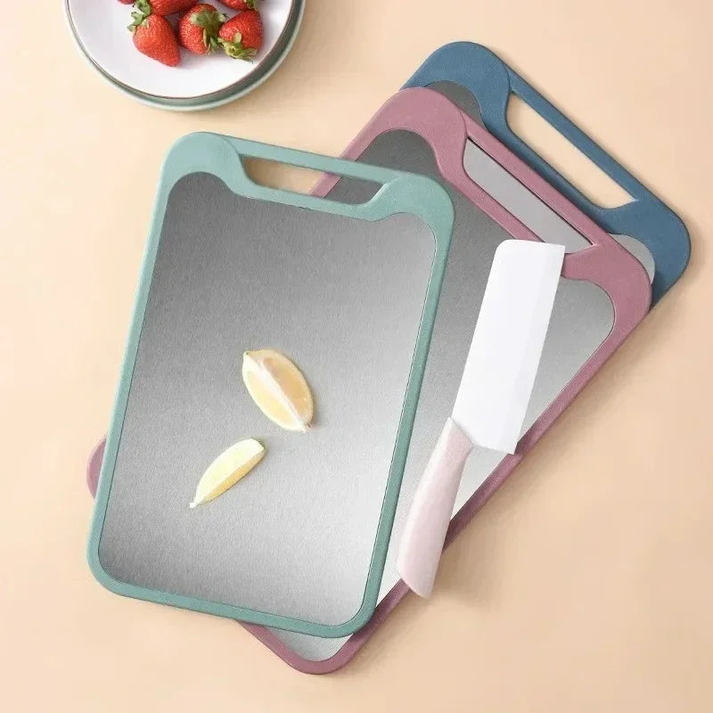 304 Stainless Steel Double-sided Cutting Board for Kitchen Chopping Board Cutting Board Antibacterial Anti-mildew Chopping Block Zpaxo