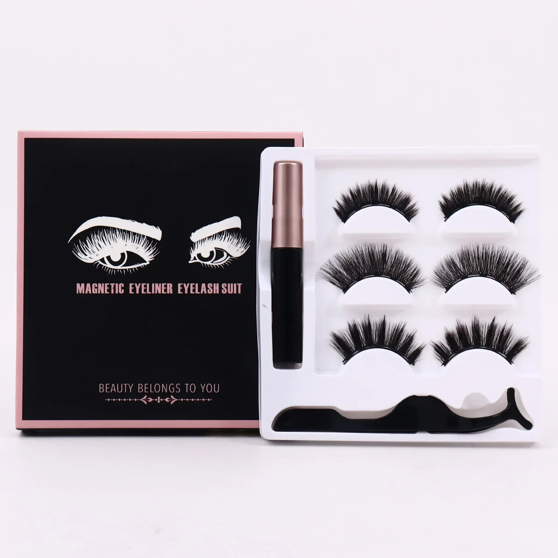 Magnetic Eyelashes Set Full Strip 5/7/10 Pair Natural Cilia False Eyeliner Dramatic Volume Thick Synthetic Eye Lashes Makeup Zpaxo 3Pair 016 020 013