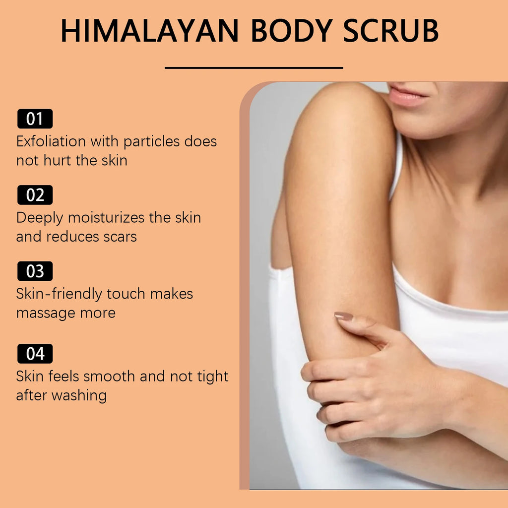 Himalayan Salt Body Scrub: Exfoliates Dead Skin Cells, Cleanses Skin, and Leaves Skin Hydrated & Silky-Smooth Zpaxo