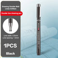 Double-Line Gel Pen 0.1mm/0.3mm/0.5mm, Essential For Architectural Design Exams, Note-Taking, And Painting Zpaxo 0.5mm