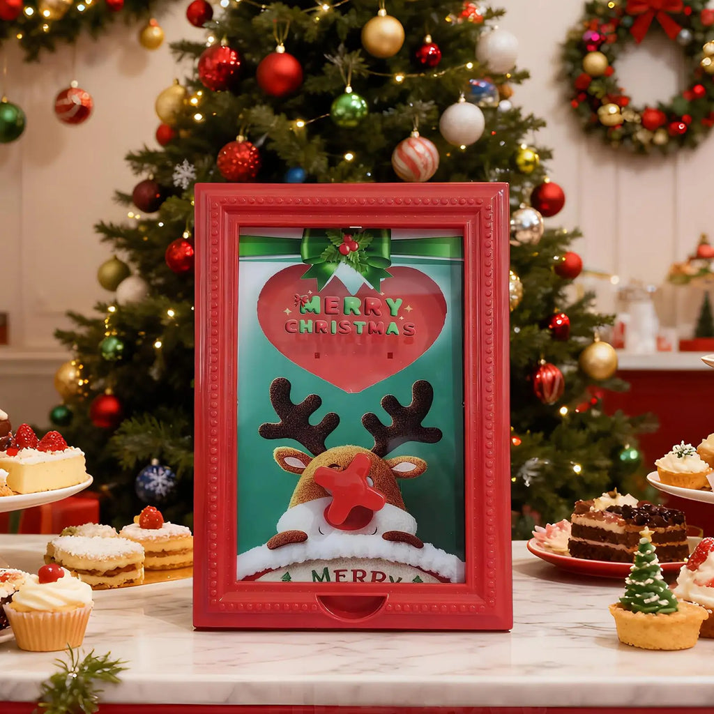 Candy Dispenser Picture Frame Reindeer-themed Holiday Christmas Decor