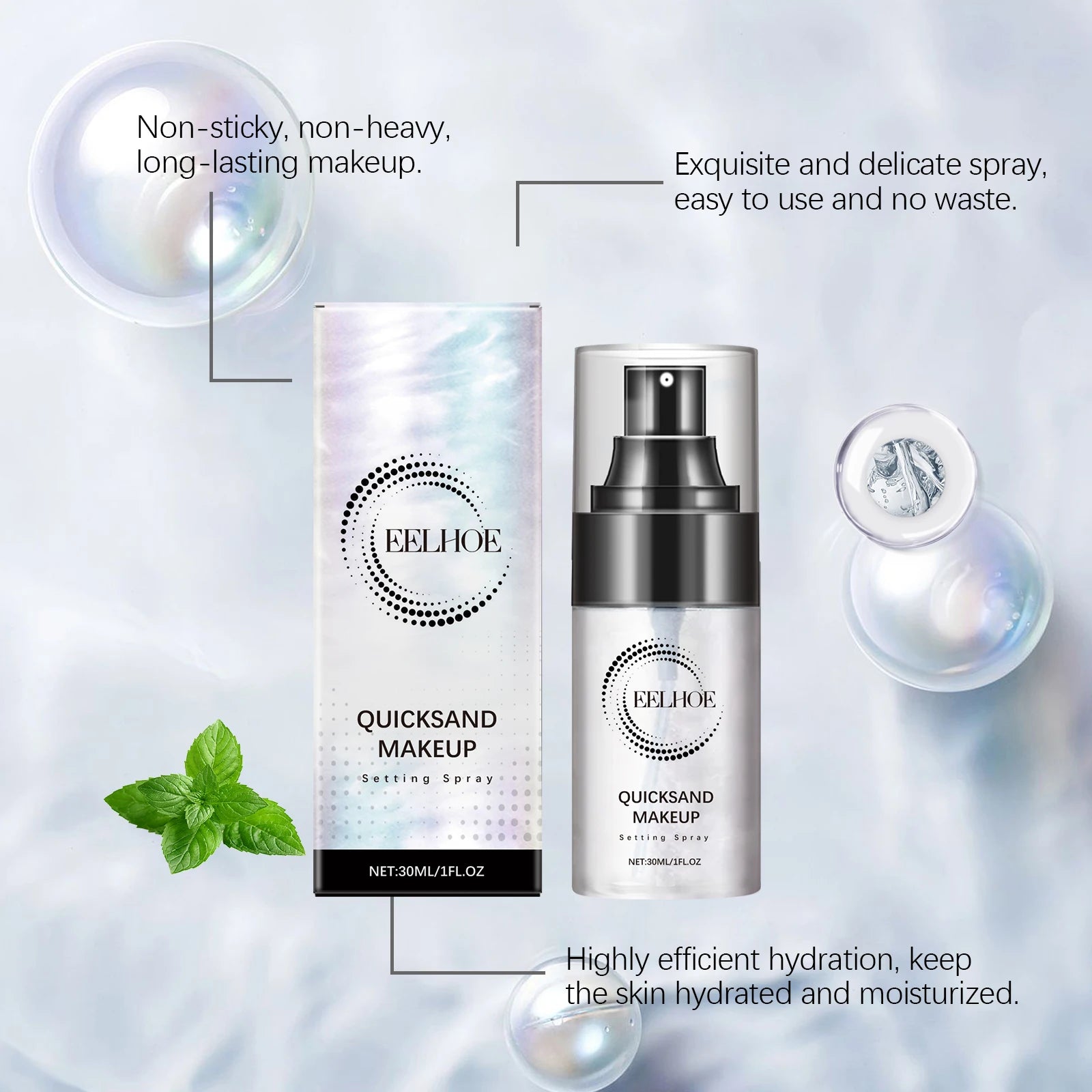 Setting Spray - Help Improve Makeup Longevity, Moisturize, Control Oil, Fresh Look, Lightweight, Prevent Makeup Failures Zpaxo